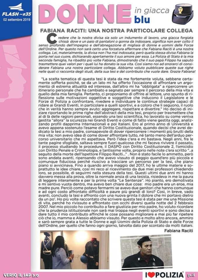FABIANA RACITI: UNA NOSTRA PARTICOLARE COLLEGA