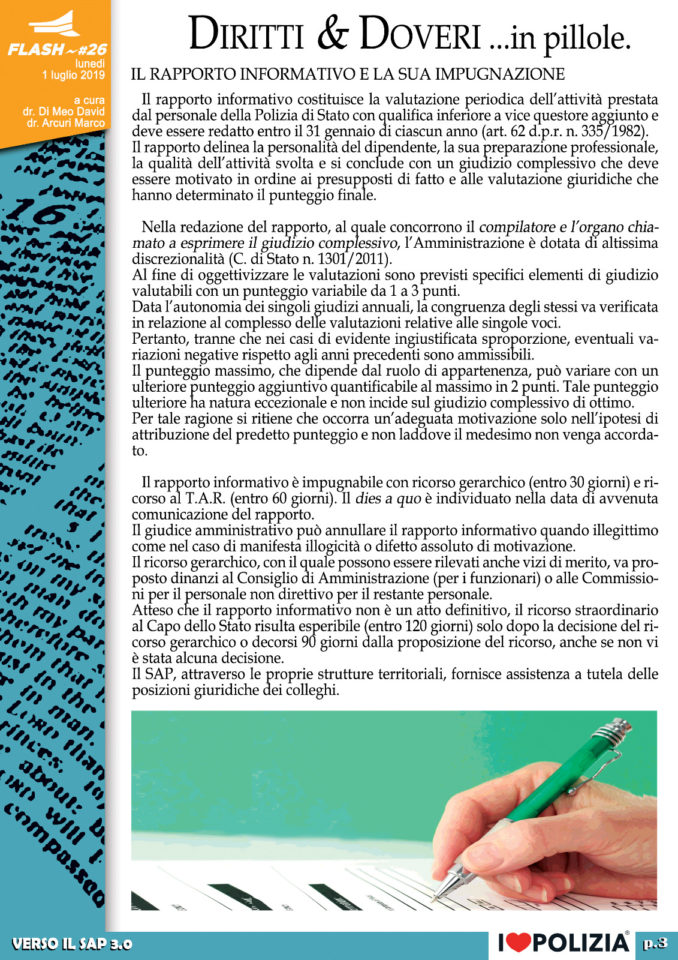 IL RAPPORTO INFORMATIVO E LA SUA IMPUGNAZIONE