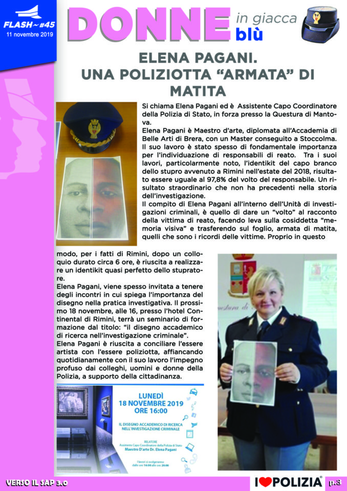ELENA PAGANI. UNA POLIZIOTTA “ARMATA” DI MATITA