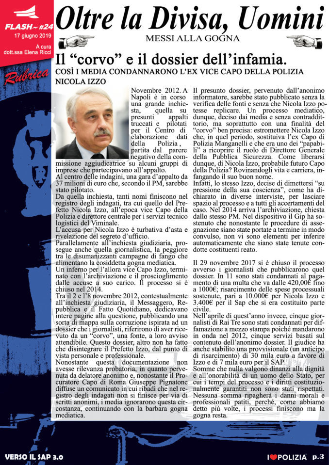 IL “CORVO” E IL DOSSIER DELL’INFAMIA.